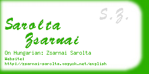 sarolta zsarnai business card